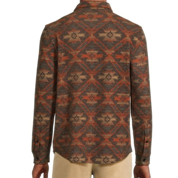 NWT FAHERTY Legend Sweater Flannel Shirt Men Large Aztec Southwest Aztec Western - Picture 3 of 5